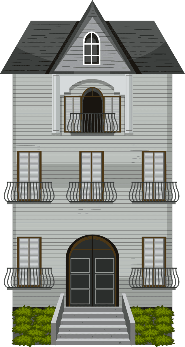 abandoned houses and buildings vector with detailed architectural features for unique projects