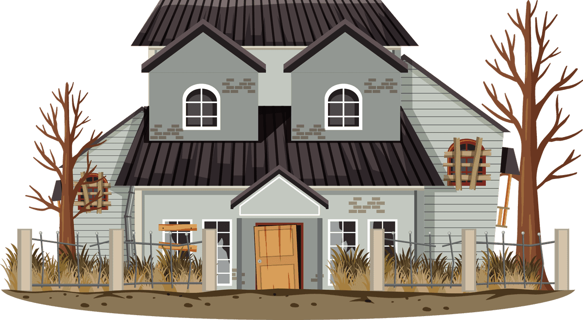 abandoned houses and buildings vector for haunting storytelling and artwork themes