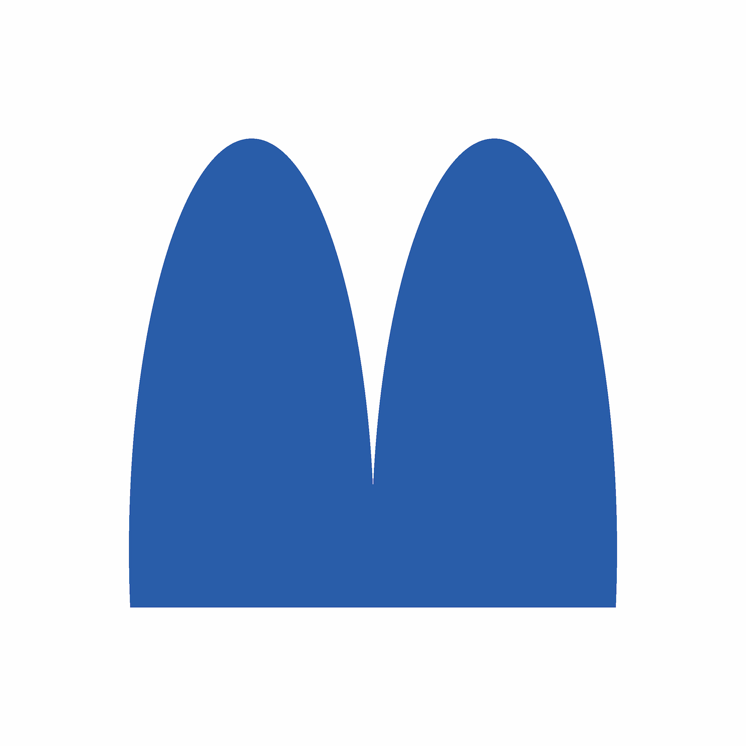abstract blue m shape logo icon design