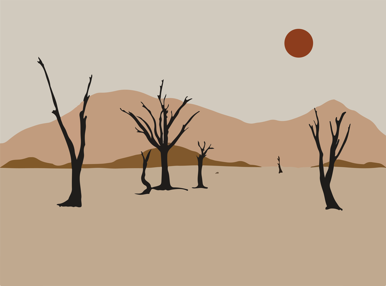 abstract botanical art cover featuring minimalist trees and earthy tones for modern aesthetics