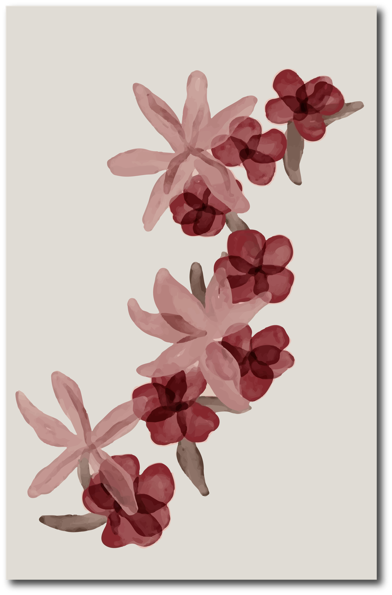abstract botanical art cover featuring vibrant floral elements for modern decor