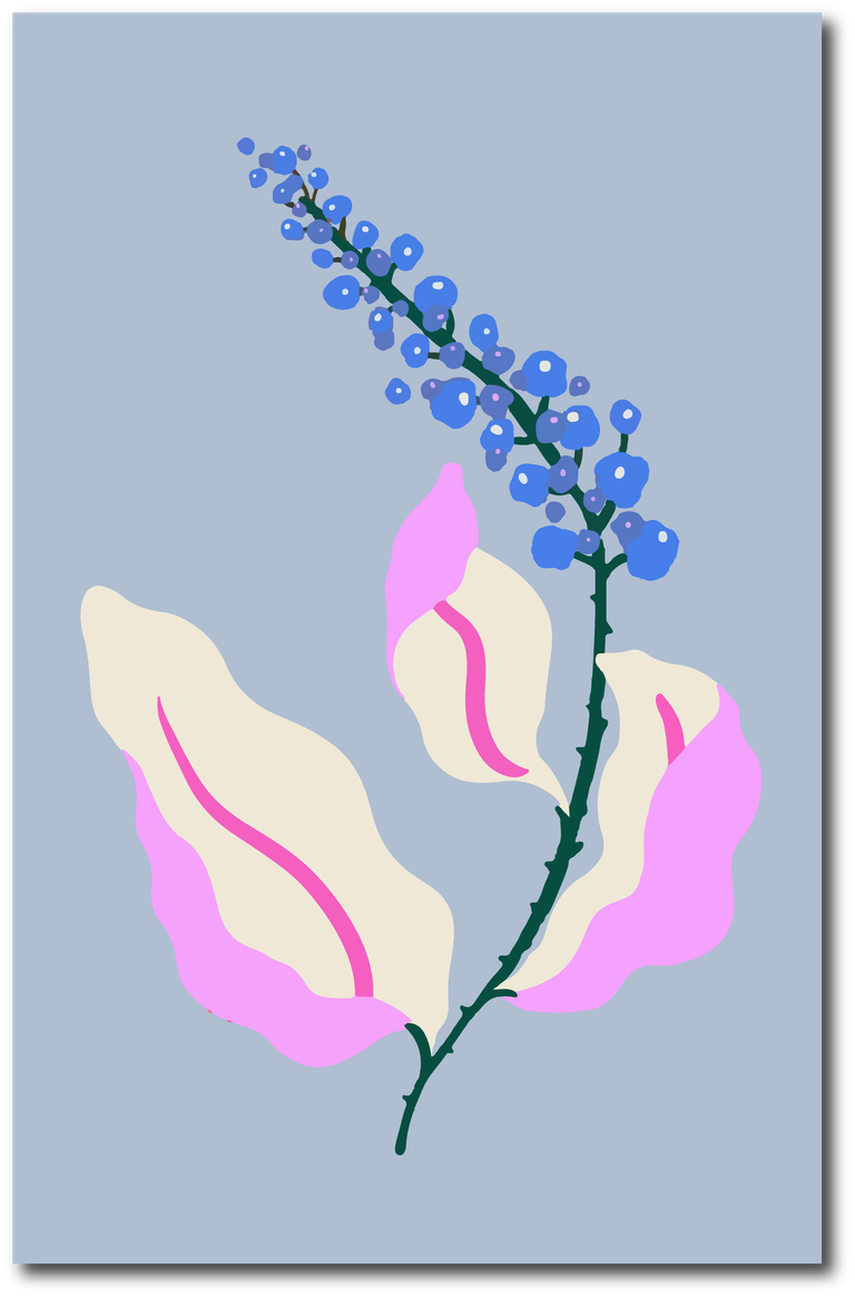 abstract botanical art cover featuring pastel hues and modern floral motifs for contemporary decor