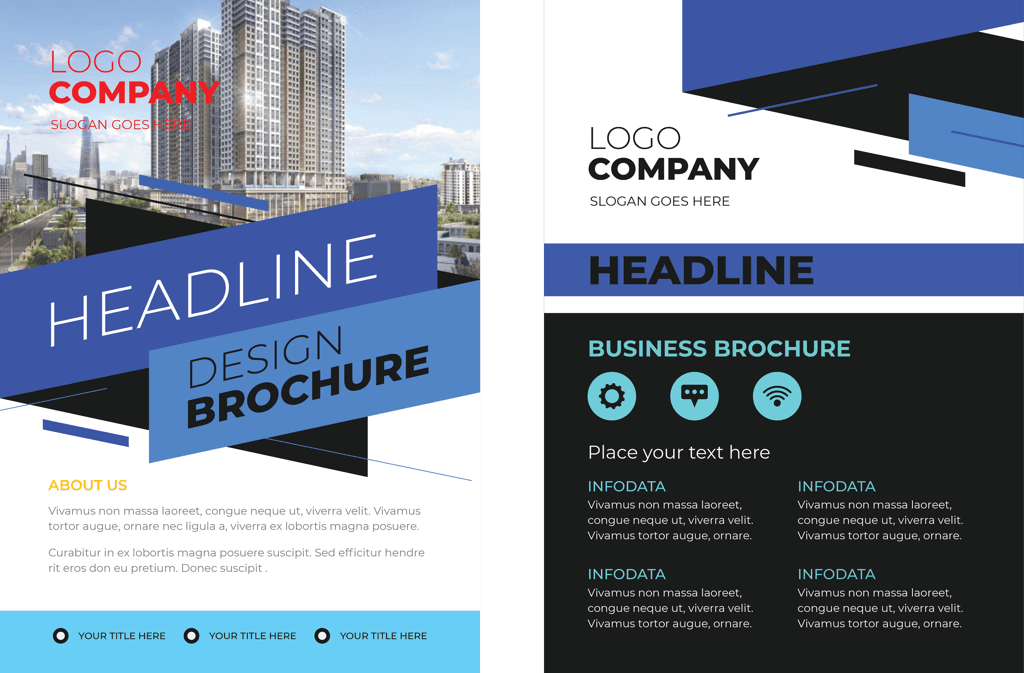 abstract business flyer template frames for promoting your services with modern flair