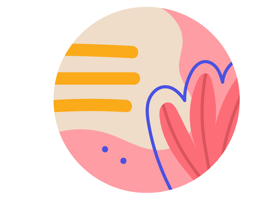 abstract hand drawn instagram highlights with vibrant colors and playful shapes for social media use