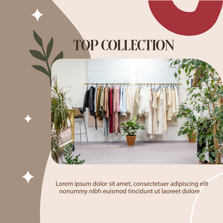 fashion arrival sales off instagram post template with abstract background