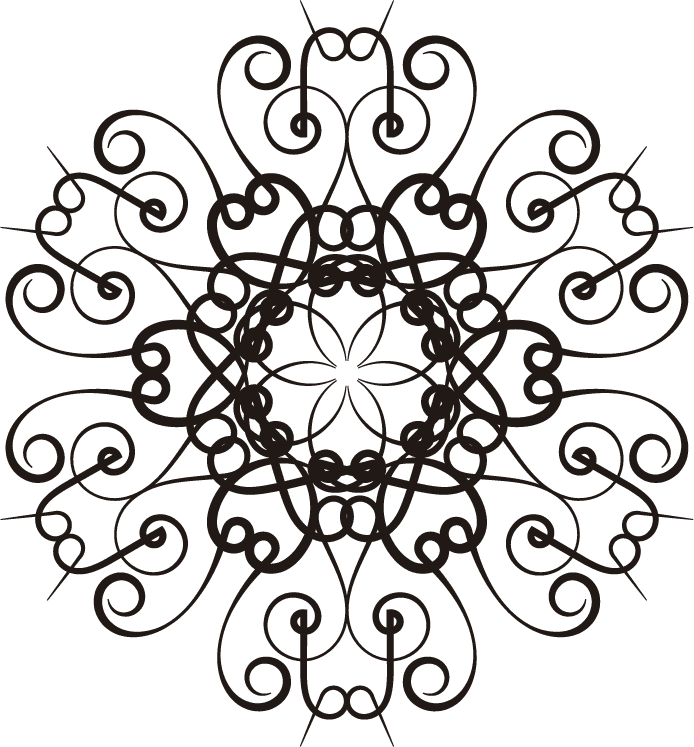 abstract scroll work elements designs