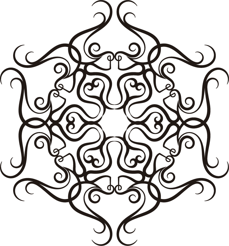abstract scroll work elements designs