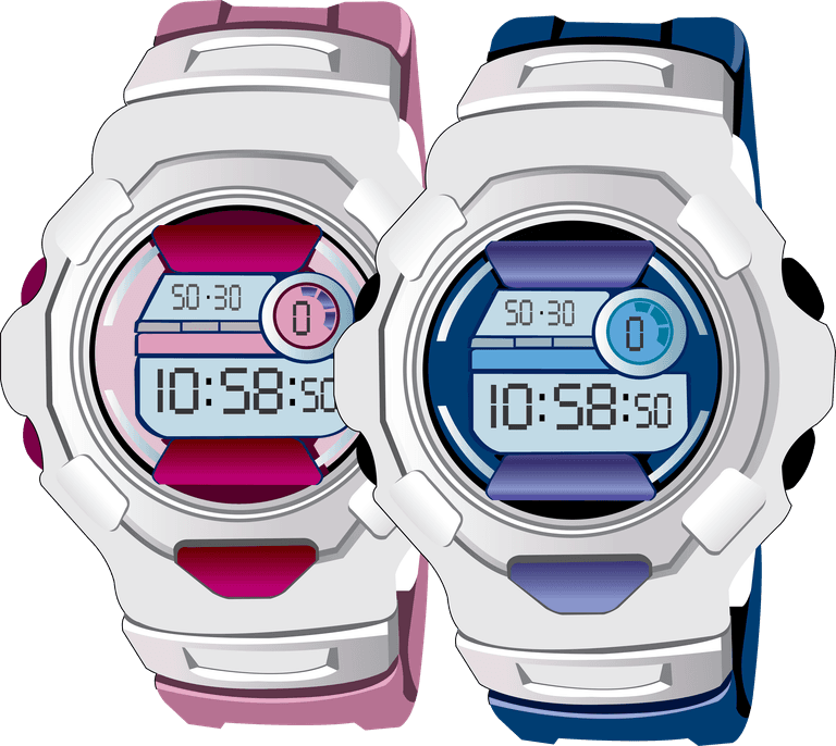 stylish accessory fashion accessories featuring dual-color sporty digital watches for active lifestyle