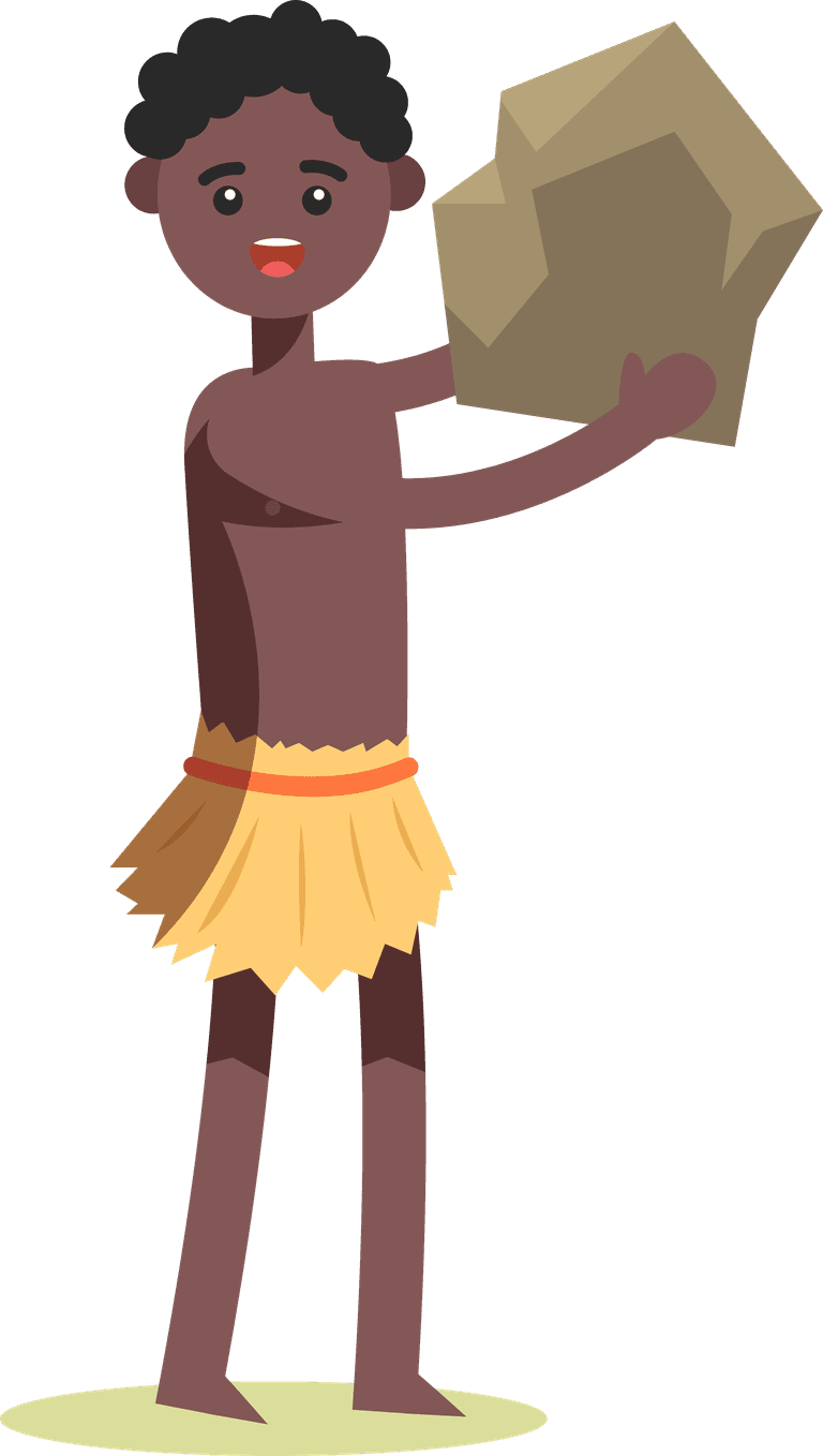 african aborigines bundle of african tribe character set with gestures