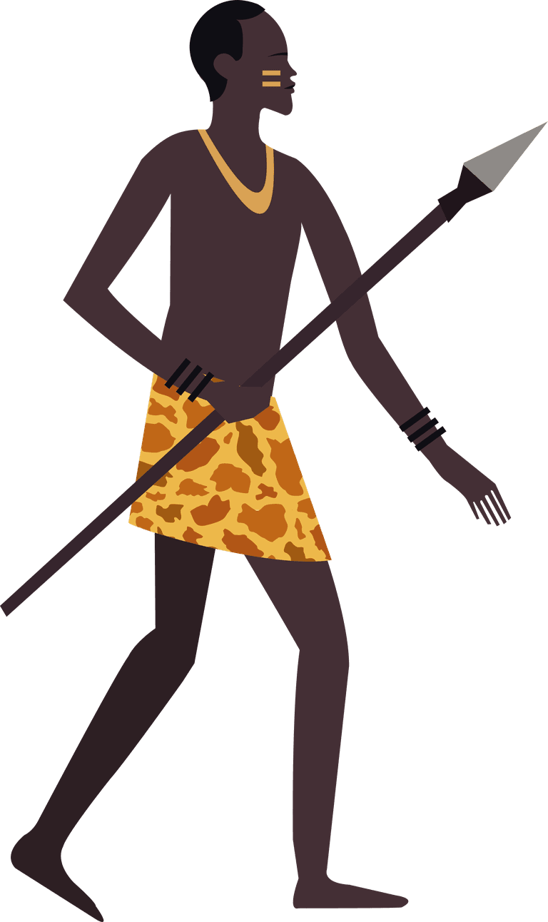 african people africa elements tribal human animals icons