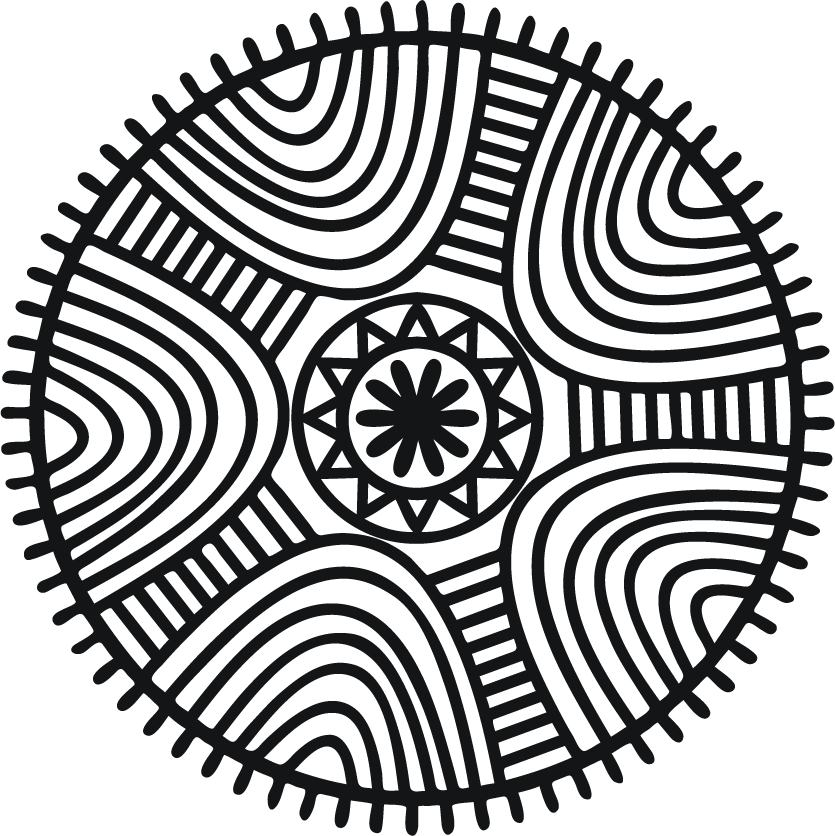 black isolated african symbol featuring intricate patterns and cultural significance for decor