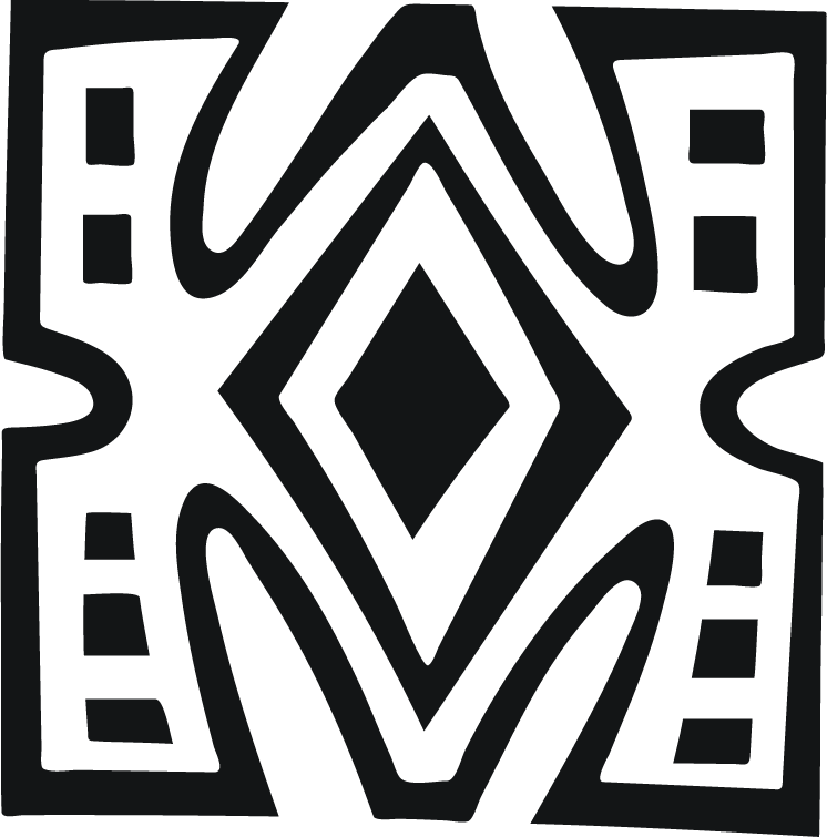 black isolated african symbol for cultural representation and creative projects