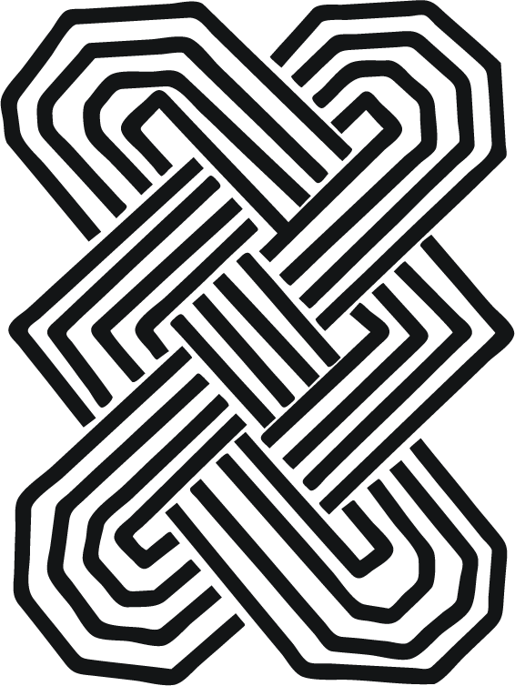black isolated african symbol representing unity and interconnectedness for cultural celebrations