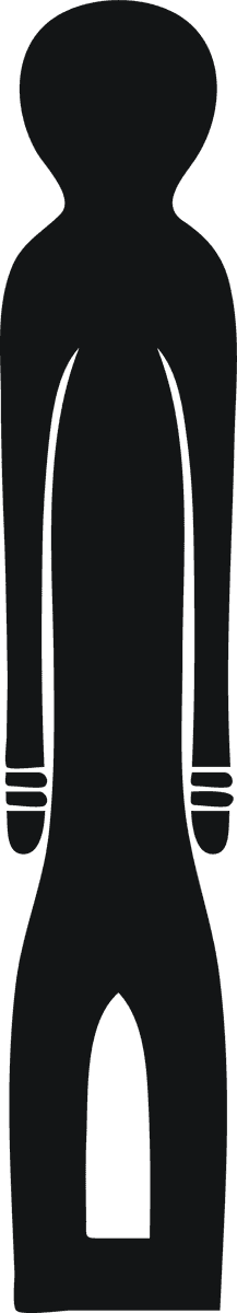 black isolated african symbol of human connection and cultural heritage representation