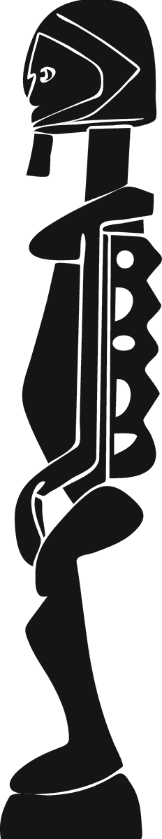 black isolated african symbol representing cultural heritage and identity in modern art