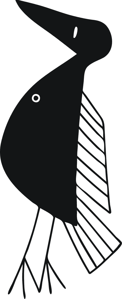 black isolated african symbol of a bird representing freedom and creativity in minimalistic style