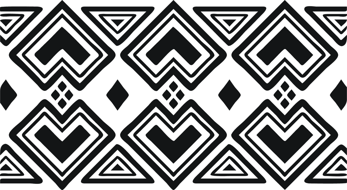 black isolated african symbol pattern for textiles and cultural decoration uses