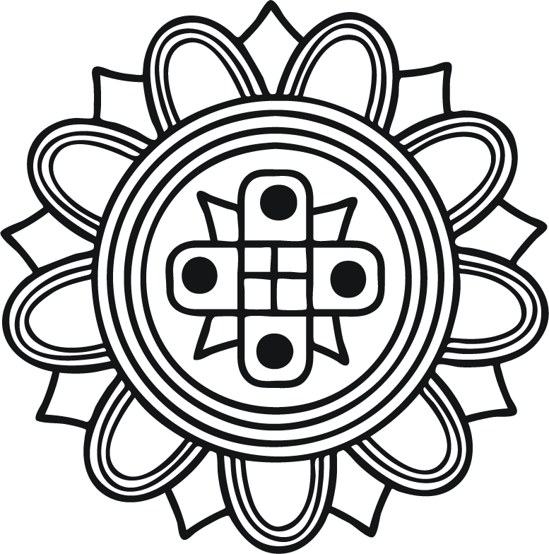 black isolated african symbol of unity and strength with intricate patterns for cultural significance