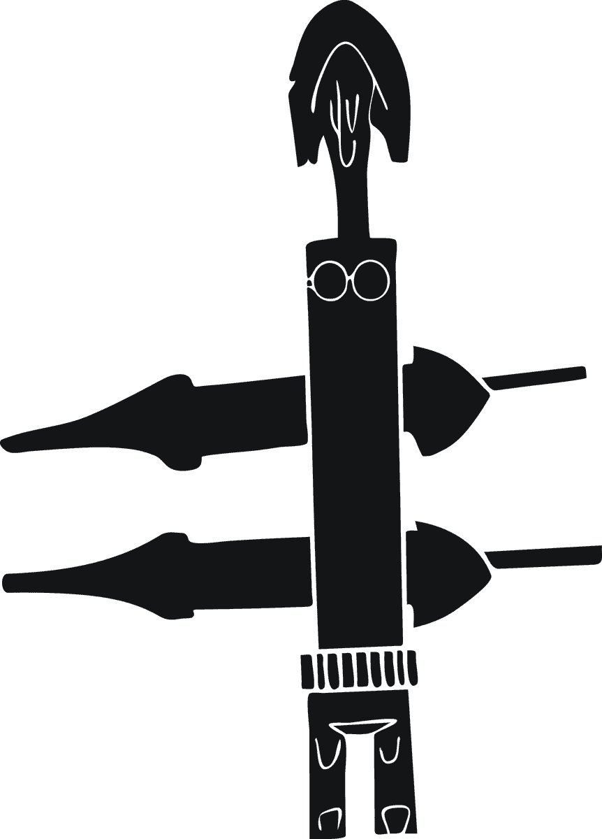 black isolated african symbol representing unity and strength for cultural storytelling