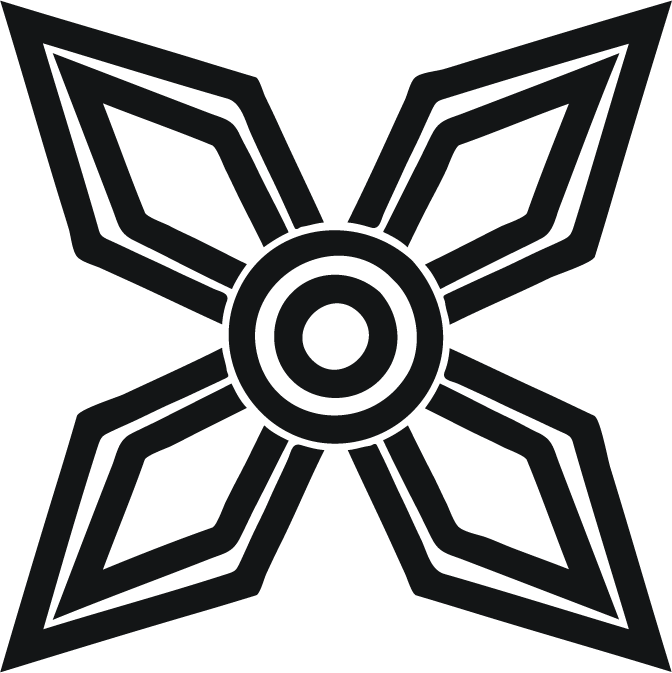 black isolated african symbol representing strength and unity for cultural decoration