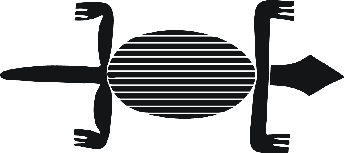 black isolated african symbol representing strength and resilience for cultural and artistic purposes
