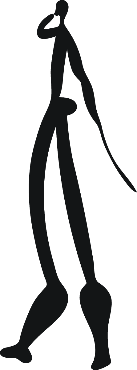 black isolated african symbol representing strength and cultural heritage in minimalist style