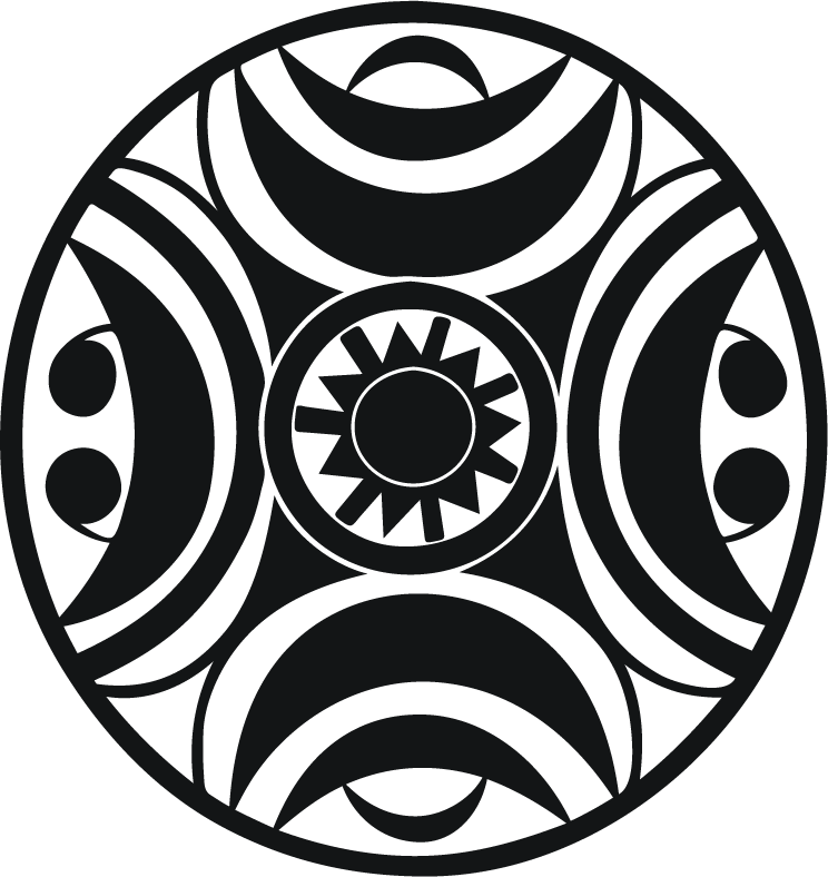 black isolated african symbol inspired by traditional motifs and cultural heritage