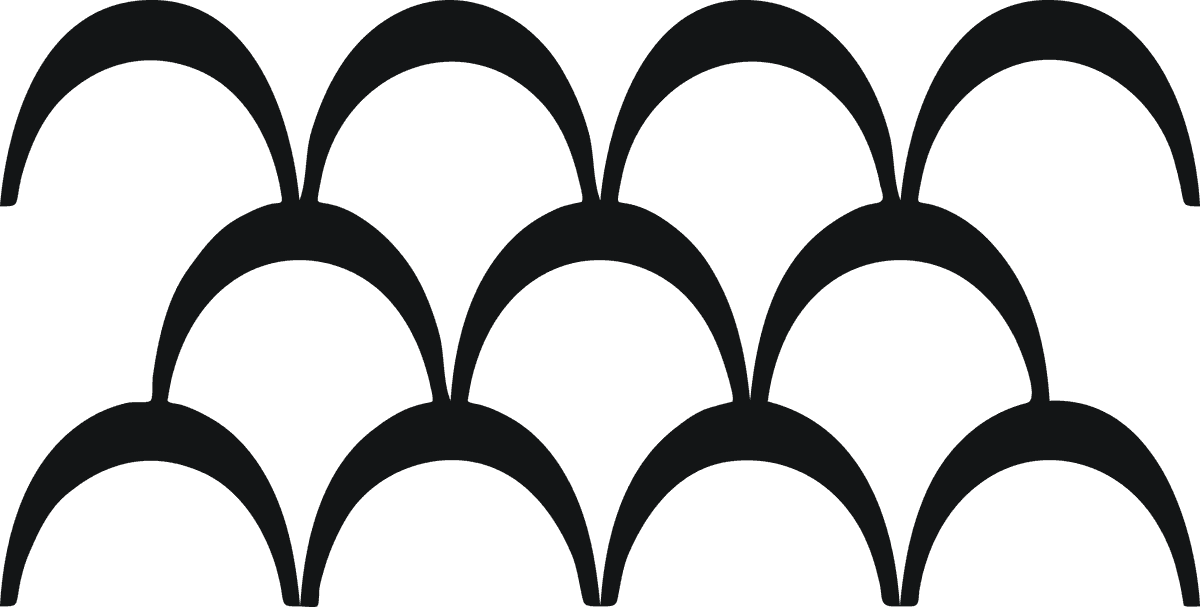 black isolated african symbol representing unity and strength in a modern minimalist style
