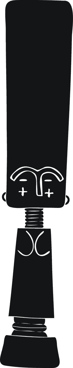 black isolated african symbol representing cultural heritage and traditional values in art