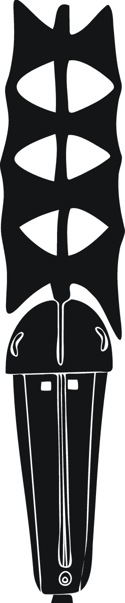 black isolated african symbol representing strength and unity for cultural significance