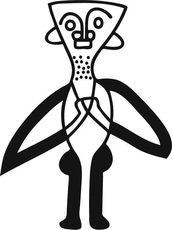 black isolated african symbol representing culture and heritage in minimalist style