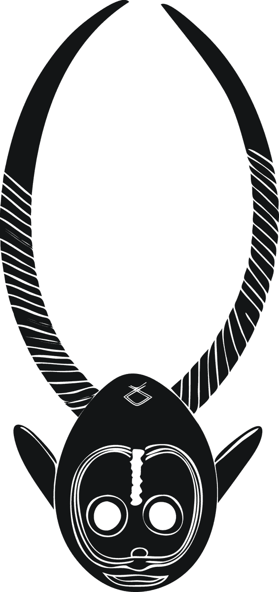 black isolated african symbol representing ancestral heritage and cultural significance with intricate detailing