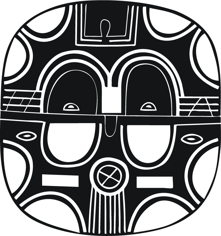 black isolated african symbol featuring intricate patterns and cultural significance for modern usage