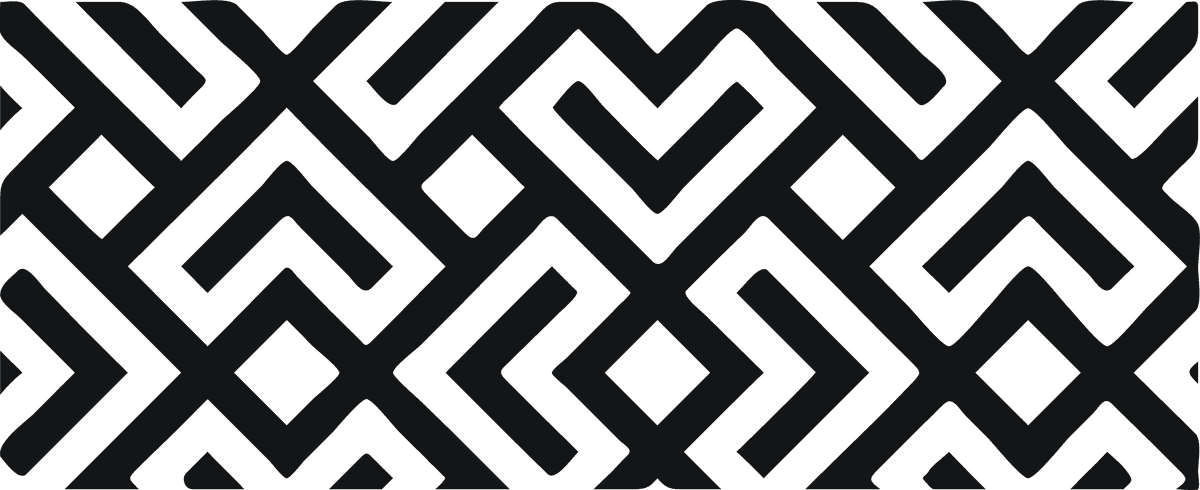 black isolated african symbol with intricate patterns for cultural representation and decoration