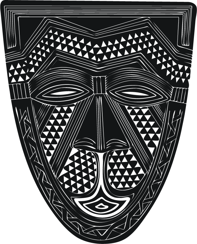 black isolated african symbol representing cultural heritage and traditional significance in art and decor