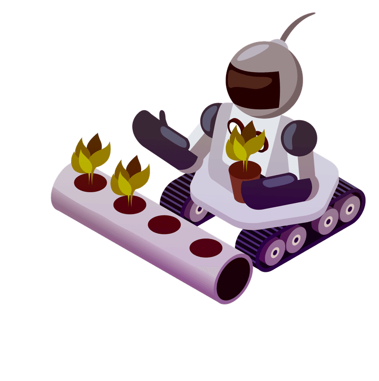 Isometric agricultural and farming robots