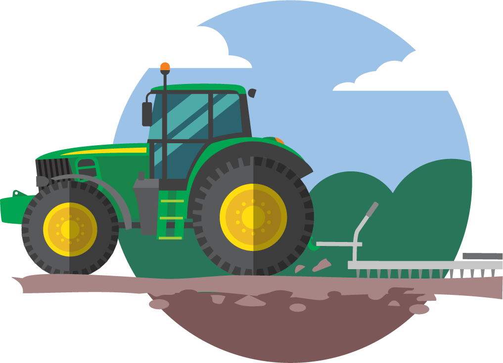 agriculture farming vehicles, tractors, trucks, and machines