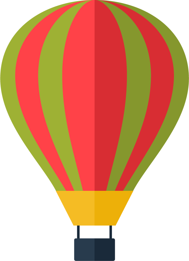 kids style aircraft flat design hot air balloon for fun adventures and playful experiences