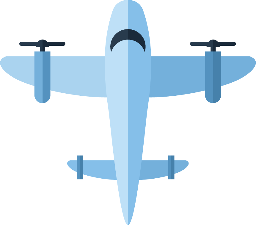 kids style aircraft flat design suitable for educational materials and children’s illustrations