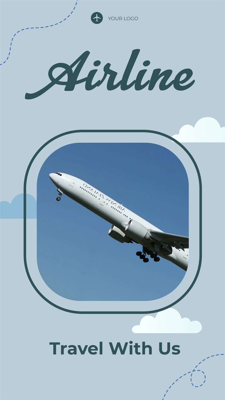 airline air travel promotion instagram real post template