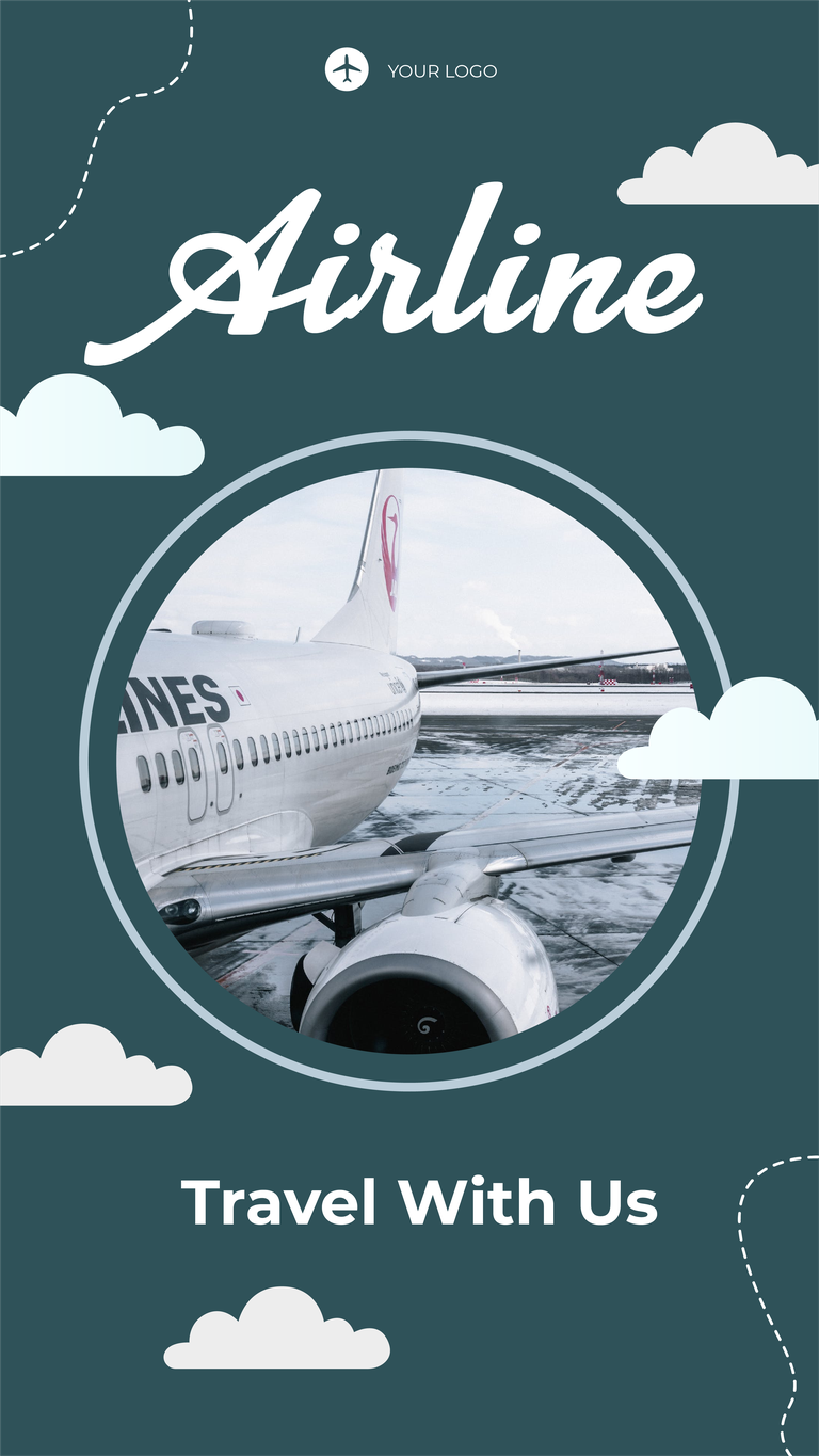 airline air travel promotion instagram real post template