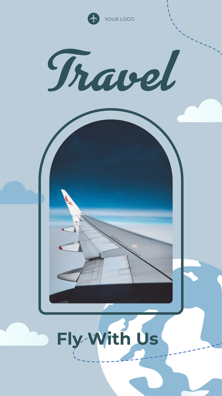 airline air travel promotion instagram real post template