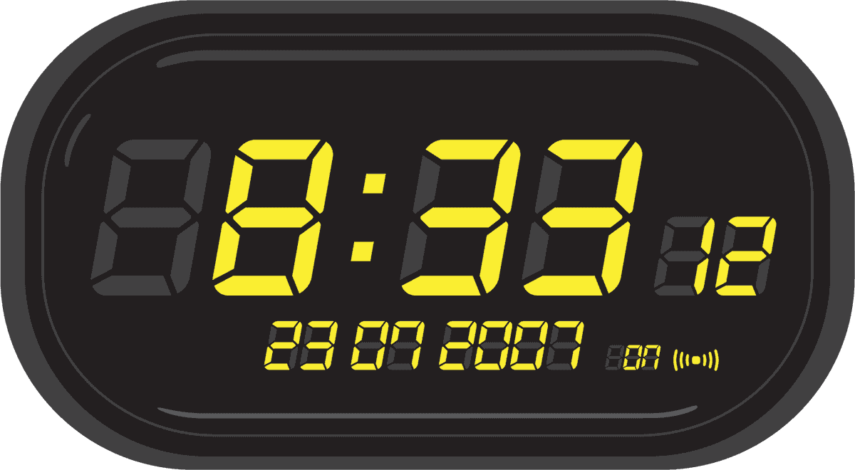 digital alarm clock hollywood vector with modern features for stylish interiors