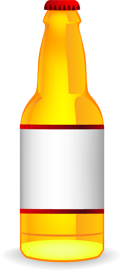 alcohol bottle with blank label