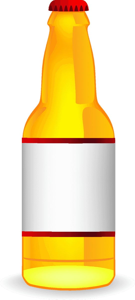 alcohol bottle with blank label