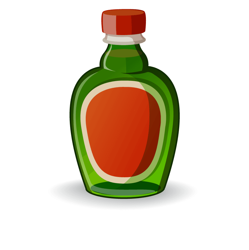 alcohol bottle with blank label for customizable branding in vibrant green glass