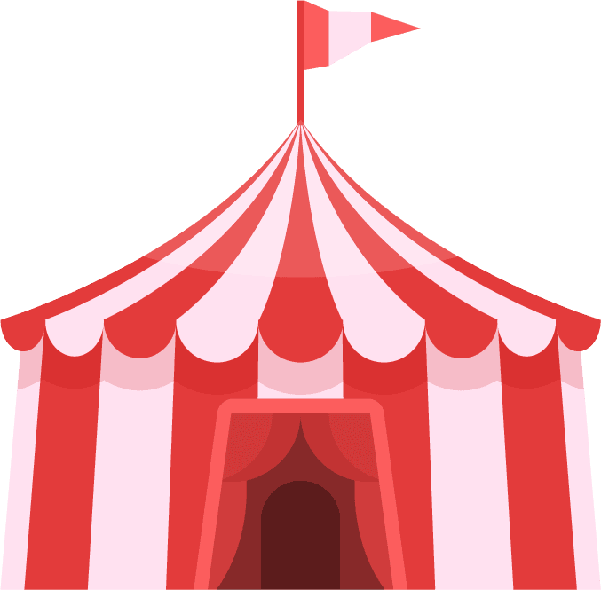 amusement park colorful objects extreme inflatable attractions circus tent street food