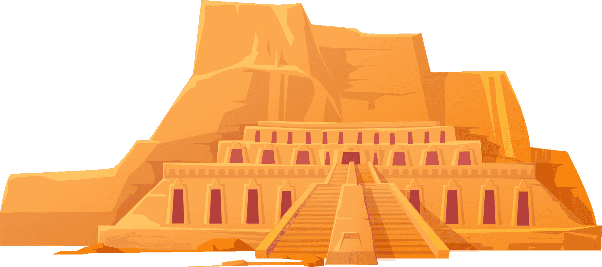 Greatest ancient Egyptian monuments illustration