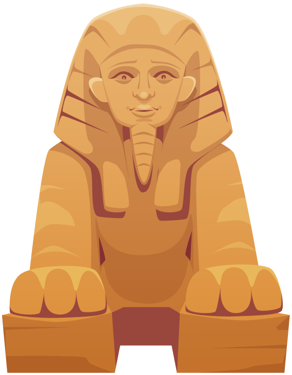 greatest ancient egyptian monuments illustration showcasing the iconic sphinx in a modern style