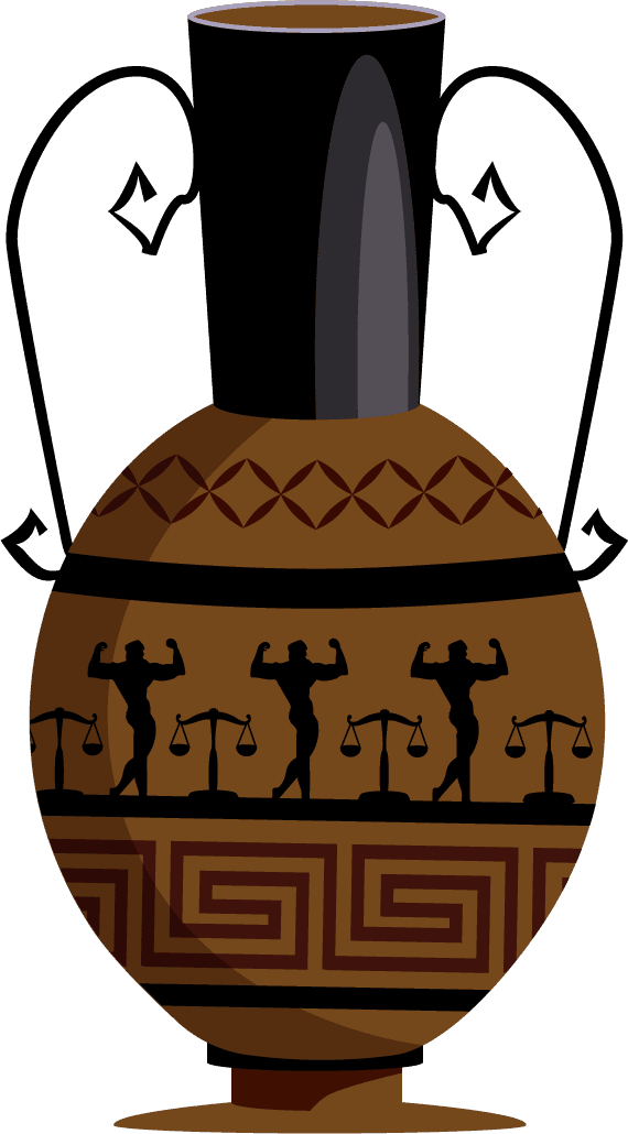ancient greek design elements colored symbols sketch